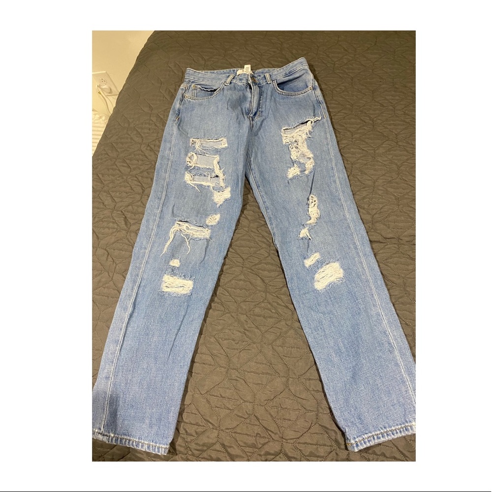 High Rise blue jeans